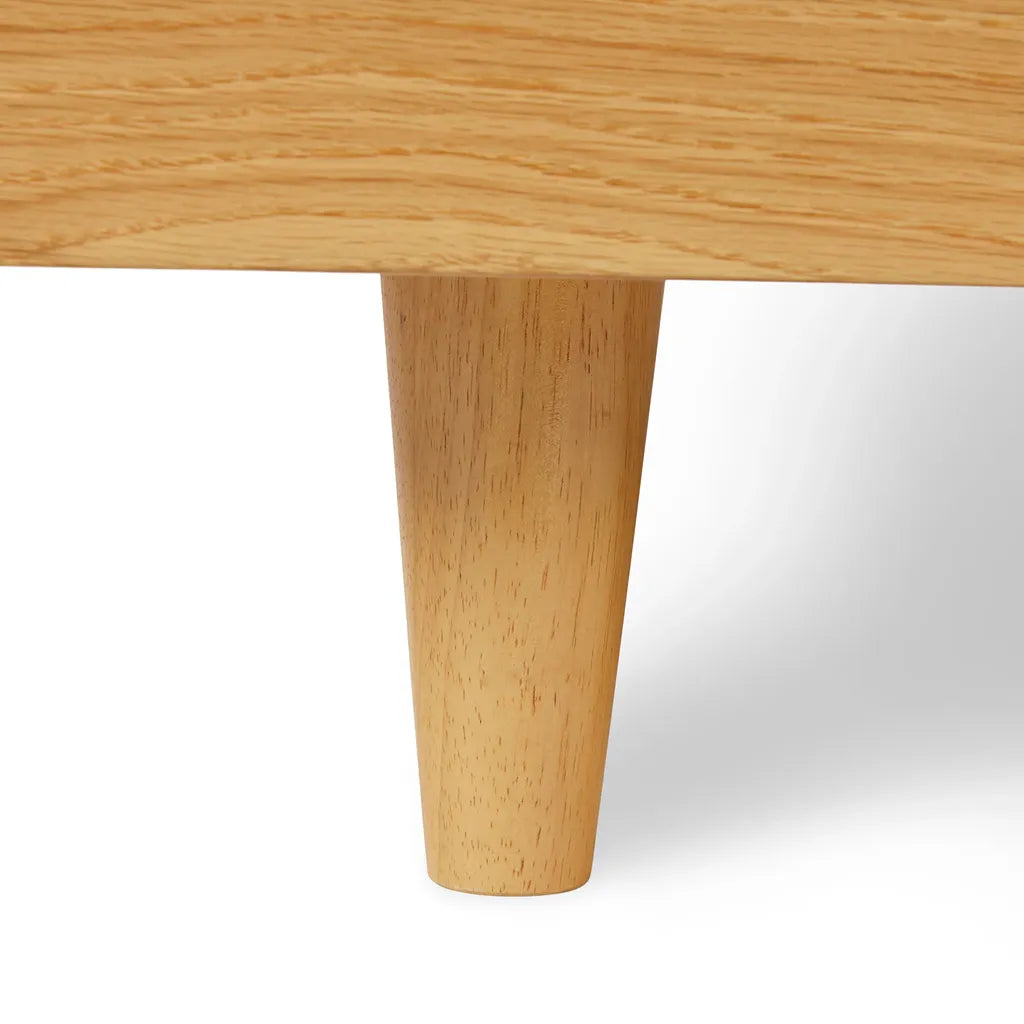 Minimalist Oak Wood Bed Frame With Low Design