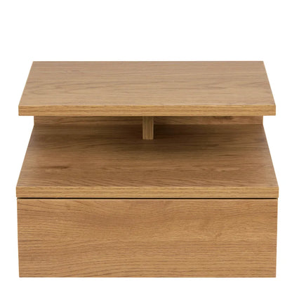 Compact Oak Wood Nightstand With Minimalist Design