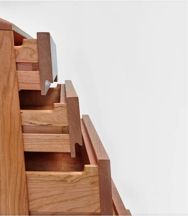 Oak Wood Wardrobe With Compact Design And Storage Shelves