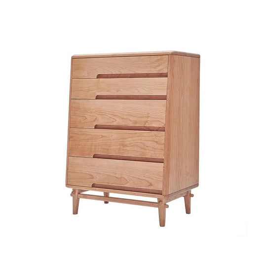 Oak Wood Wardrobe With Compact Design And Storage Shelves