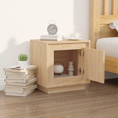 Pine Wood Nightstand With Drawer And Open Shelf